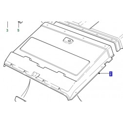 BTR9178LUH | Padiglione del tetto-cornice del tetto Anteriore, Grigio Ripple Senza Pannello Apertura Tetto